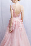 tmallworld Pink Tulle Gown, Charming Teen Formal Dresses, Lovely Party Dresses