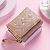 Heart Embroidered Faux Leather Wallet, Women's Small Cute Wallet With Multi Card Slots