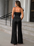 themeisles Summer Strapless Sexy Elegant Women Jumpsuit Tight-fitting Combinaisons Casual Suit Black Wrapped Chest One-Piece