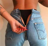 Sexy Back Zipper Skinny Jeans for Women 2023  Women's Clothing Hot Sale Hot Trade Women's Clothing