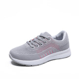 themeisles Spring and Autumn Trends Flyknit Breathable Women's Casual Sneaker Neutral round Head Lace-up Mesh Shoes Soft Bottom Women's Travel Shoes