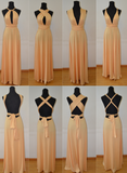 themeisles Beautiful Light Champagne Multi Way Bridesmaid Dress, Women Summer Dress,Convertible Dresses