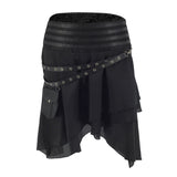 THEMEISLES New Skirt Women's Punk & Rock Skirt Hiphop Performance Skirt Halloween Irregular Stage Performance Skirt 2025