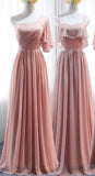 tmallworld Pink Simple Chiffon A-line Bridesmaid Dress , Party Dress, Pink Party Dresses