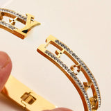 Designer Bracelet Fashion Luxury Jewelrys Bangle 18K Gold Plated Silver stainless steel Diamond for Women Bracelets Classic designer Jewelry Gift