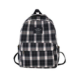 Spring New Korean Style Plaid Canvas Leisure Schoolbag Simple Fashion Men's and Women's Backpack