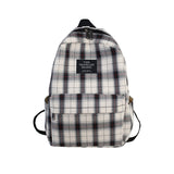 Spring New Korean Style Plaid Canvas Leisure Schoolbag Simple Fashion Men's and Women's Backpack