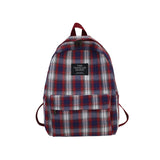 Spring New Korean Style Plaid Canvas Leisure Schoolbag Simple Fashion Men's and Women's Backpack