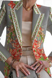 themeisles Casual Print Patchwork Cardigan Turn-back Collar Outerwear(11 Colors)