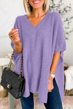 themeisles Casual Simplicity Solid Slit V Neck Sweaters(10 Colors)