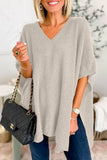 themeisles Casual Simplicity Solid Slit V Neck Sweaters(10 Colors)