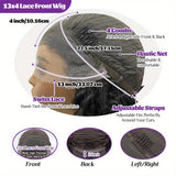 13x4 Water Wave Lace Front Wigs Human Hair Wigs For Women HD Human Hair Lace Front Wigs Pre Plucked With Baby Hair Wet And Wavy Brazilian Virgin Curly Lace Frontal Wigs 180% Density