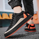 Men Shoes New Breathable Canvas Shoes Trend Versatile White Shoes Thick Soled Casual Athleisure Style Board Shoes Trendy Black Free shipping