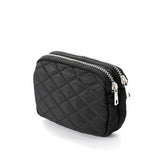 Quilted Double Layer Coin Purse, Zipper Around Card Holder, Women's Card Case & Short Wallet