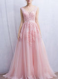 tmallworld Pink Tulle Gown, Charming Teen Formal Dresses, Lovely Party Dresses