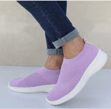 themeisles Foreign Trade  Autumn New Casual Women's Shoes Breathable Loafers Women Fly-Knit Sneakers Flat Shoes Women Wholesale