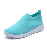 themeisles Foreign Trade  Autumn New Casual Women's Shoes Breathable Loafers Women Fly-Knit Sneakers Flat Shoes Women Wholesale