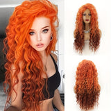 26 Inch Synthetic Ombre Wig - Effortlessly Chic Long Curly Wavy Style - Velvety Soft, Heat Resistant for Beginners - Perfect Daily Wear, Quick Transformation for Women