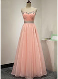 tmallworld Lovely Simple Organza Pink Floor Length Sweetheart Party Dress, Organza Formal Dress, Prom