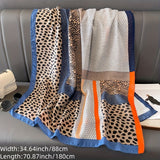 Elegant Leopard Print Scarf For Women - Breathable, Warm & Windproof Shawl For Spring/Fall