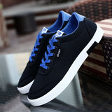 Men Shoes Canvas Shoes White Shoes Trend Breathable Comfortable Athleisure Shoes Blue Free shipping