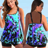 Women's Swimwear Tankini Sets Swimwear Women Monokini Swimsuits Bathing Suit Bikinis Beachwear Print Sexy Tank Two Piece Plus Size 5XL Fit 230414