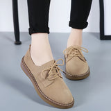 Womens Oxford Shoes - Fashionable Solid Hue, Pillow-Soft Platform - Ultra-Lightweight, Comfortable Lace-Up Design for Everyday Wear