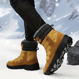 Winter Warrior Snow Boots for Men - Premium Slip-Resistant, Thermal Insulated, Windproof Hiking Boots with Soft Faux Fur Lining for Cold Weather - Ideal for Outdoor Enthusiasts