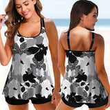 Women's Swimwear Tankini Sets Swimwear Women Monokini Swimsuits Bathing Suit Bikinis Beachwear Print Sexy Tank Two Piece Plus Size 5XL Fit 230414