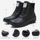 Men's Insulated Fur Lined Duck Snow Boot - Waterproof Winter Boot for Cold Weather - Warm and Comfortable Snowshoes for Men