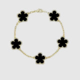 Four leaf clover bracelet charm bracelet designer bracelets fine jewelry mother of pearl bijoux de luxe lady moissanite bracelet designer for women black white dd01