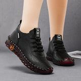 Womens Stylish Platform Slip-On Sneakers - Ventilated, Non-Slip & Ultra-Lightweight - Fashion Lace-Up Design for All-Day Comfort