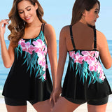 Women's Swimwear Tankini Sets Swimwear Women Monokini Swimsuits Bathing Suit Bikinis Beachwear Print Sexy Tank Two Piece Plus Size 5XL Fit 230414