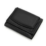 Women's Mini Wallet, Faux Leather Snap Button Coin Purse, Solid Coin Pockets, For Everyday