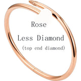 Love Gold Bracelet nail bracelet Designer Bangles for Women Mens Stainless Steel Alloy Armband18K Plated Gold Silver Rose Jewelry Diamond Bracelets