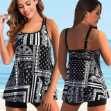 Women's Swimwear Tankini Sets Swimwear Women Monokini Swimsuits Bathing Suit Bikinis Beachwear Print Sexy Tank Two Piece Plus Size 5XL Fit 230414