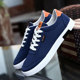 Men Shoes Canvas Shoes White Shoes Trend Breathable Comfortable Athleisure Shoes Blue Free shipping