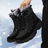 Winter Warrior Snow Boots for Men - Premium Slip-Resistant, Thermal Insulated, Windproof Hiking Boots with Soft Faux Fur Lining for Cold Weather - Ideal for Outdoor Enthusiasts