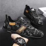 Men Shoes Hot Sale Camouflage Breathable Casual Canvas Shoes Wear-resistant Hiking Trendy Shoes Grey Free shipping