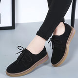 Womens Oxford Shoes - Fashionable Solid Hue, Pillow-Soft Platform - Ultra-Lightweight, Comfortable Lace-Up Design for Everyday Wear