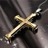 Fashion Simple Cross Pendant Necklace For Men And Women