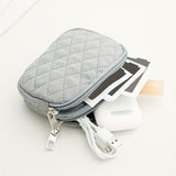 Quilted Double Layer Coin Purse, Zipper Around Card Holder, Women's Card Case & Short Wallet