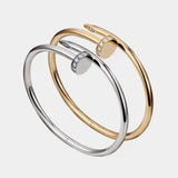 Nail bracelet Bangle designer jewelry classic fashion diamond gold sier stainless steel cuff knot bracelets for women woman mens wedding engagement gift