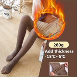 Cozy Fleece-Lined Tights for Women - Thick, Warm Winter Pantyhose with High Waist & Stretch Fabric