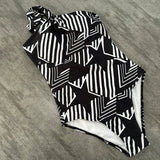 Swimsuit designer swim suits luxury one piece bathing suit Womens Swimwear Geometric black and white geometric swimsuit fashion tank sport swimwear