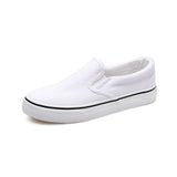 themeisles Hand-Painted Canvas Shoes White Shoes Lazy Slip-on Korean Style Spring Trendy Men's and Women's Couple Student Elastic Board Shoes