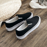 themeisles Hand-Painted Canvas Shoes White Shoes Lazy Slip-on Korean Style Spring Trendy Men's and Women's Couple Student Elastic Board Shoes