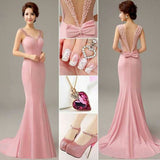 tmallworld Pink Long Elegant Party Dress, Pink Formal Dress, Pink Party Dress