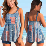 Women's Swimwear Tankini Sets Swimwear Women Monokini Swimsuits Bathing Suit Bikinis Beachwear Print Sexy Tank Two Piece Plus Size 5XL Fit 230414