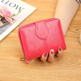 Vintage Mini Bifold Wallet, Zipper Around Coin Purse, Women's Retro Clutch & Credit Card Holder (11.99cm X 10.01cm X 3.0cm)